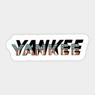 New York Yankees Retro American Flag 3D Sign Sticker